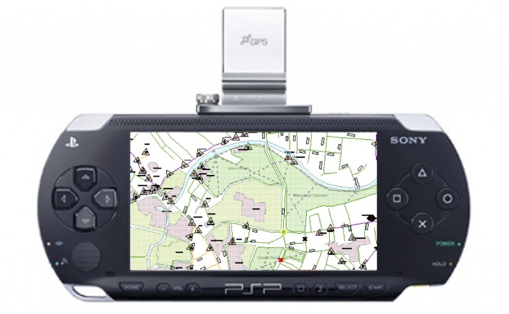 Smallworld map tiles on a Sony PSP with a GPS module